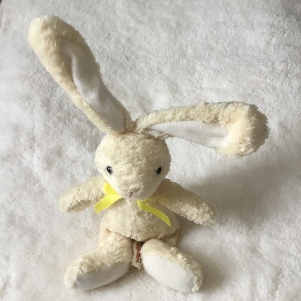 Toy O Rama Plush Cream Long Bendable Ear Bunny Toy